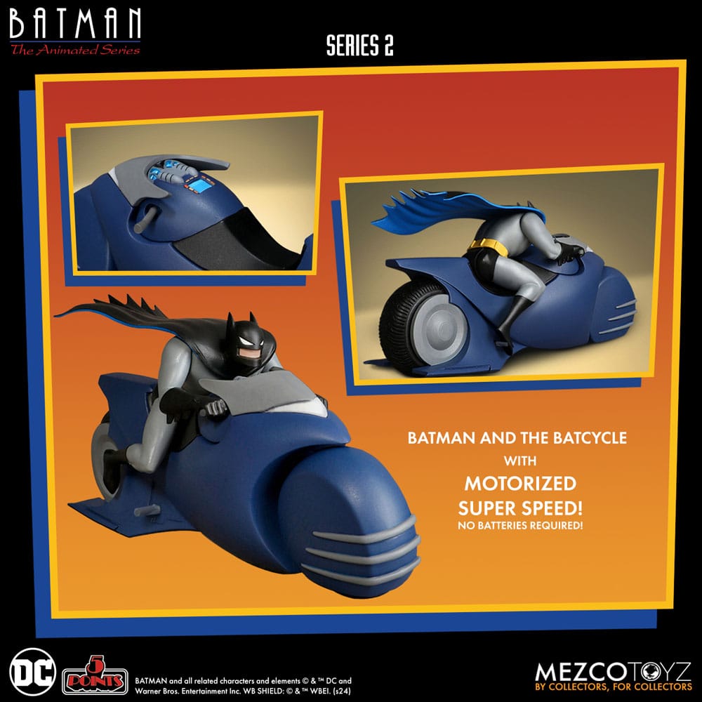 Batman the Animated Series 2 figurine 5 Points Batman & Batcycle 10 cm