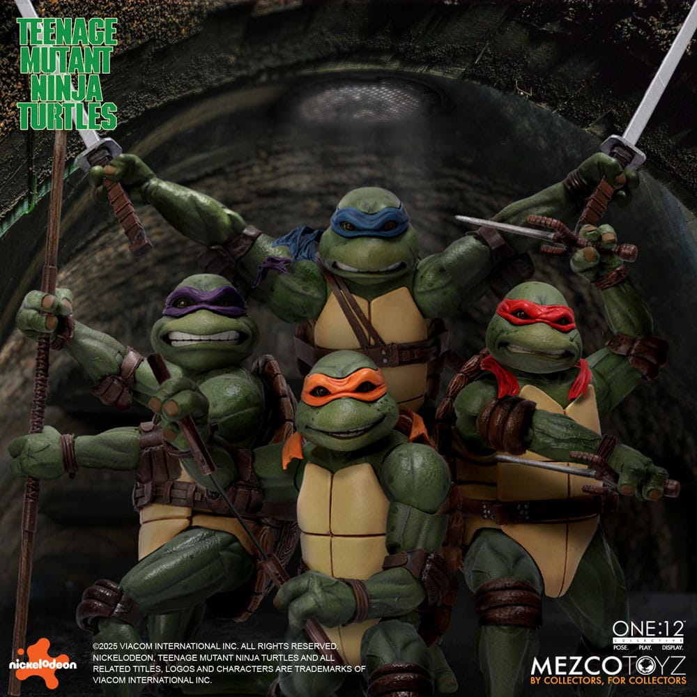 Tortues Ninja box set figurines 1/12 Teenage Mutant Ninja Turtles (1990 Movie) 15 cm