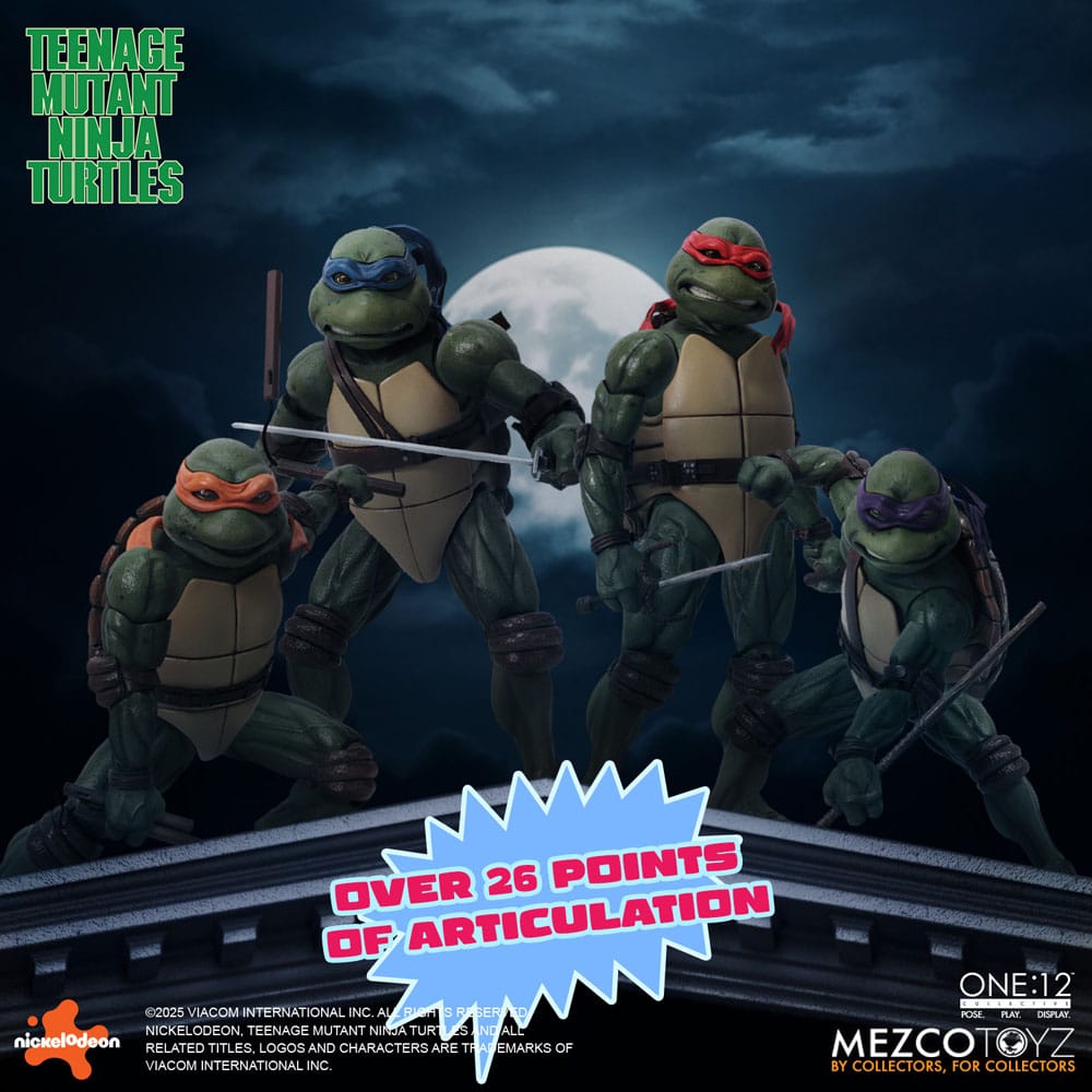 Tortues Ninja box set figurines 1/12 Teenage Mutant Ninja Turtles (1990 Movie) 15 cm