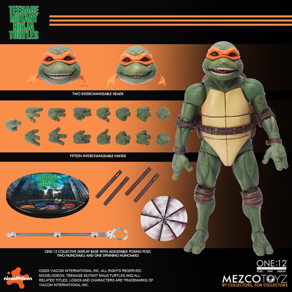 Tortues Ninja box set figurines 1/12 Teenage Mutant Ninja Turtles (1990 Movie) 15 cm