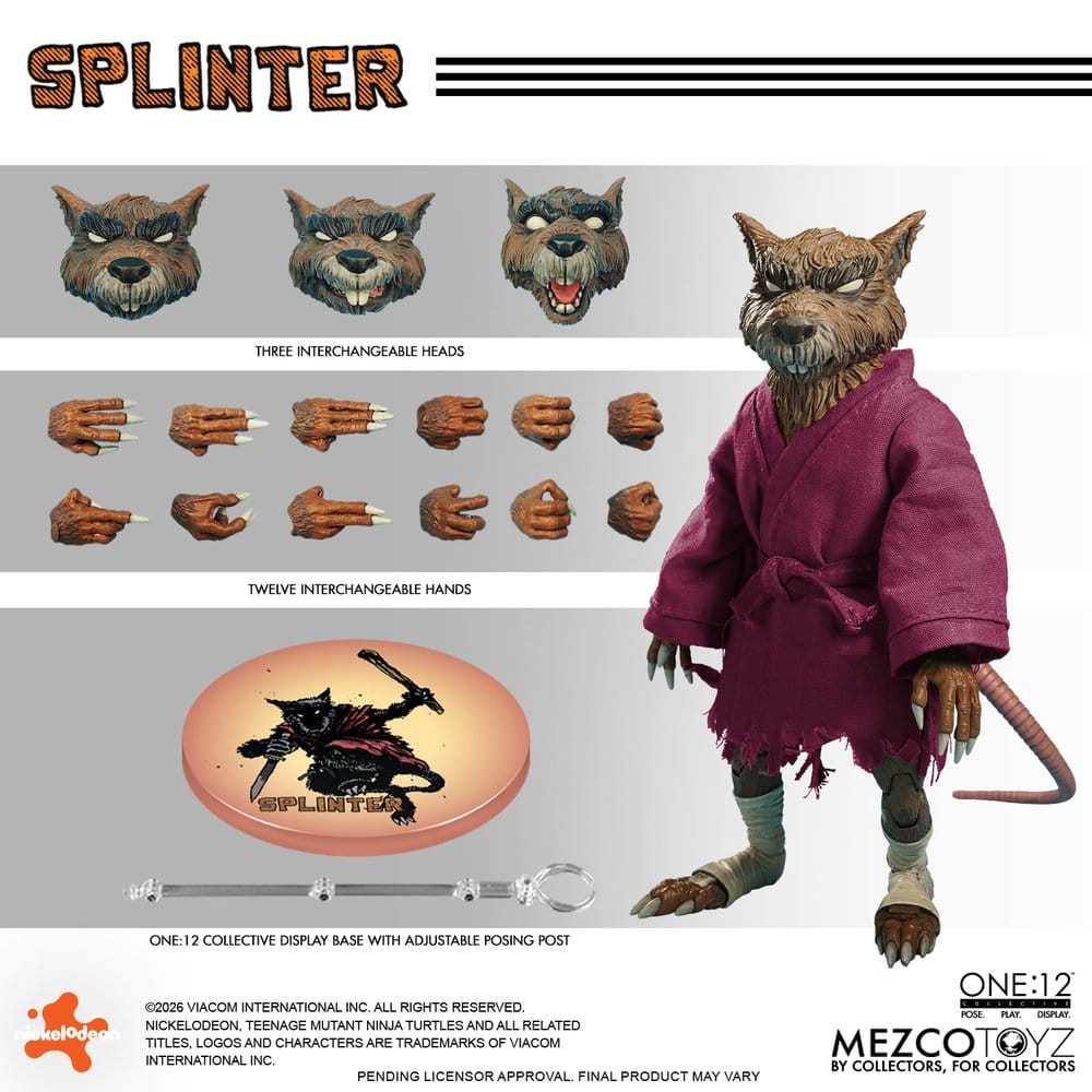Tortues Ninja One:12 Collective figurine 1/12 Splinter 17 cm