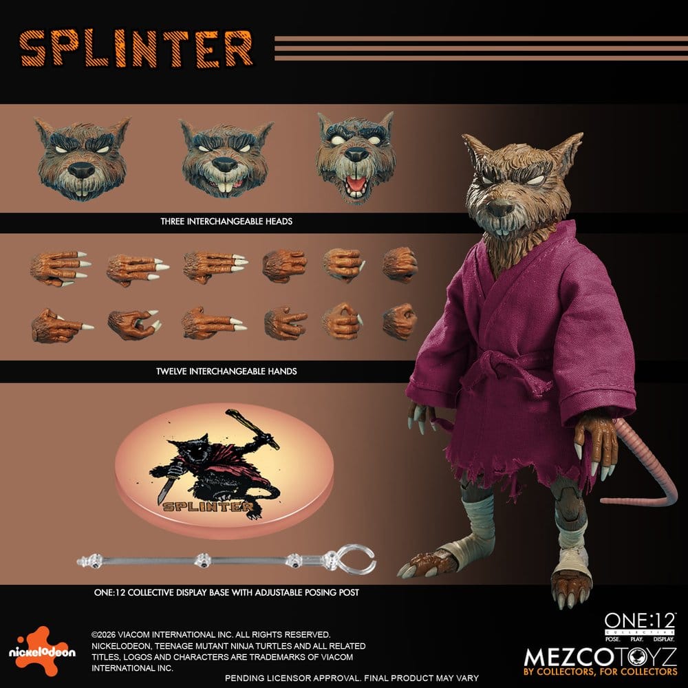 Tortues Ninja One:12 Collective figurine 1/12 Splinter 17 cm