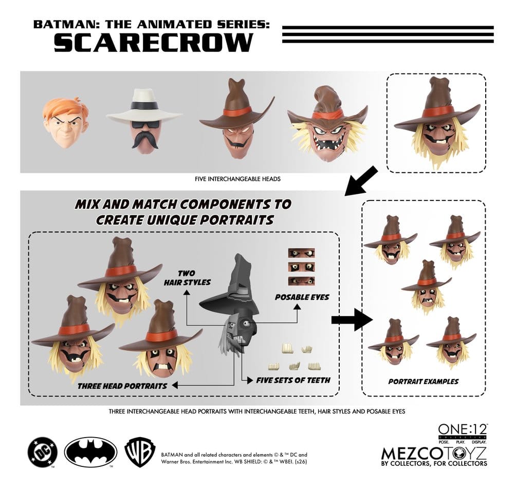 Batman, la série animée One:12 Collective figurine Scarecrow 17 cm