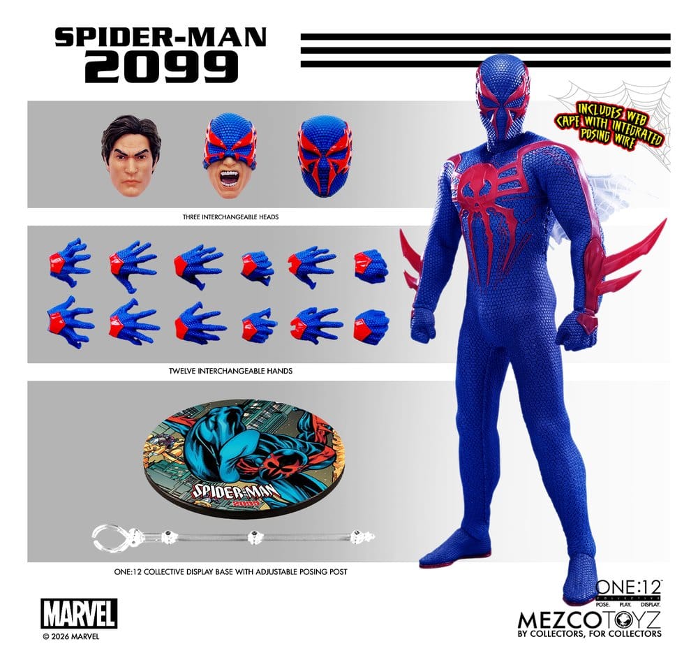 Marvel Comics One:12 Collective figurine 1/12 Spider-Man 2099 17 cm