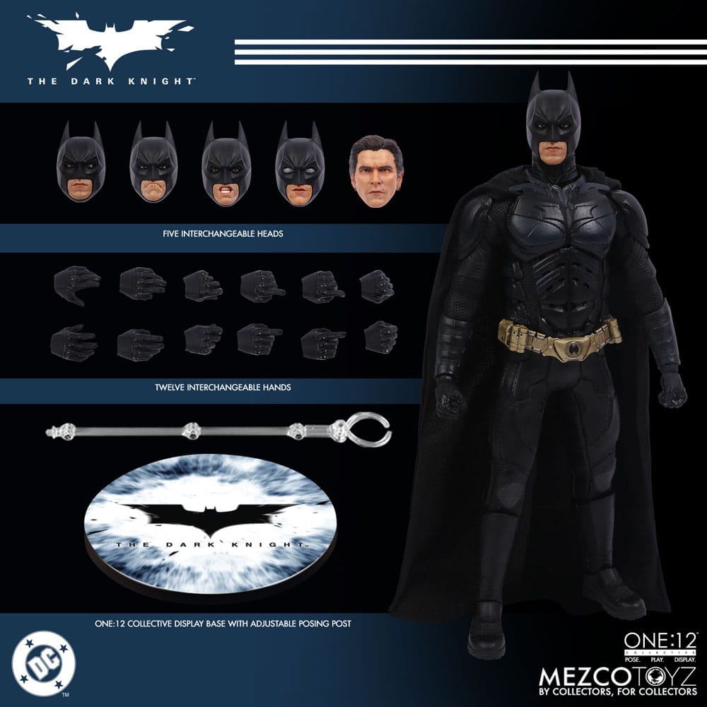 The Dark Knight : Le Chevalier noir figurine 1/12 Batman 17 cm