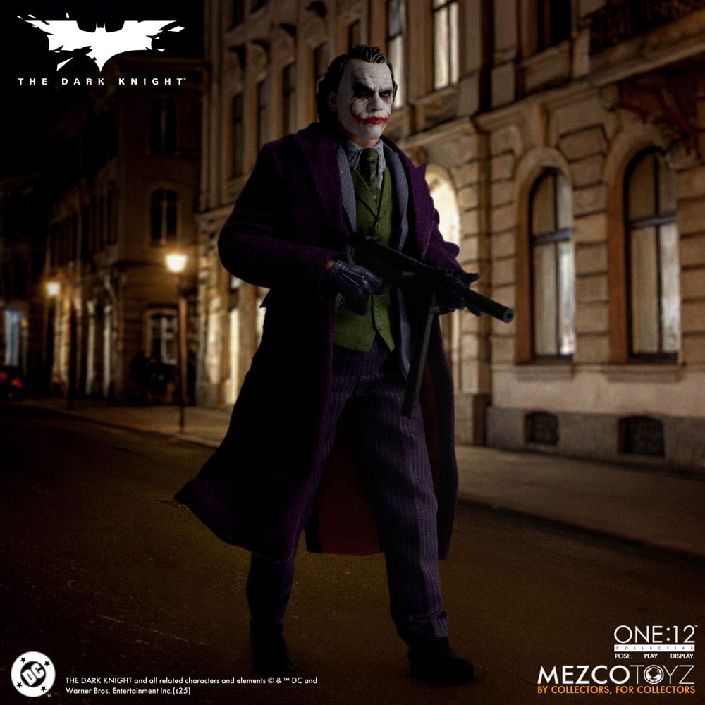 The Dark Knight : Le Chevalier noir figurine 1/12 Joker 17 cm