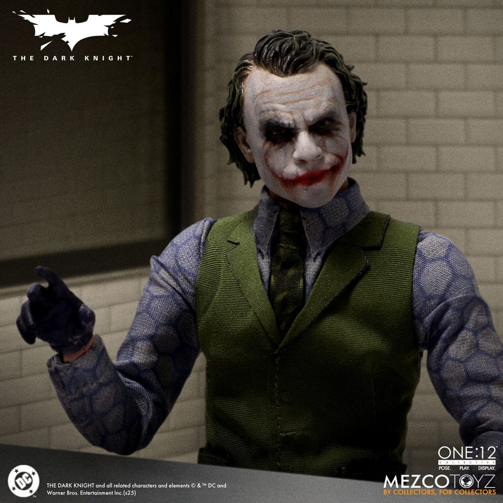 The Dark Knight : Le Chevalier noir figurine 1/12 Joker 17 cm