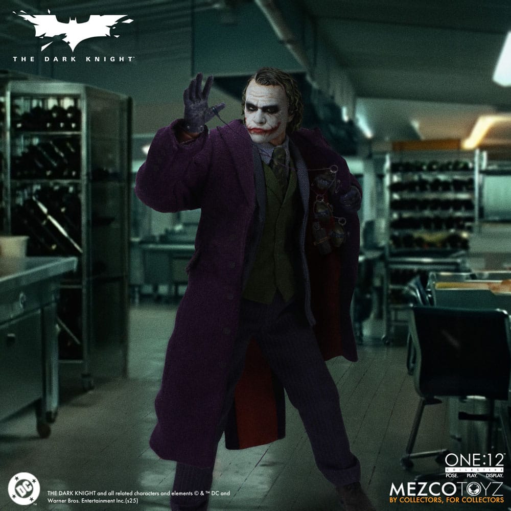 The Dark Knight : Le Chevalier noir figurine 1/12 Joker 17 cm