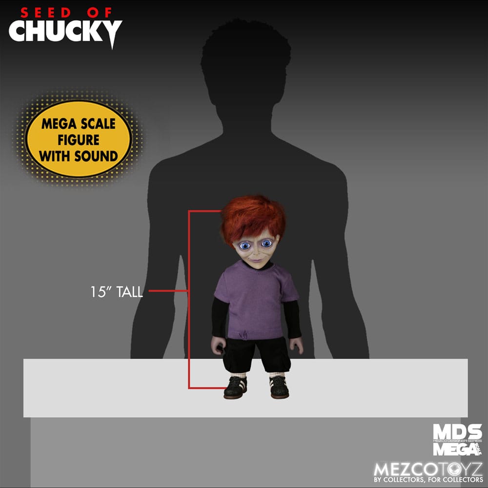Chucky Jeu d´enfant poupée MDS Mega Scale Glen with Sound 38 cm