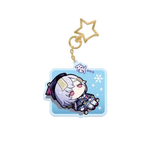Genshin Impact porte-clés Q Version Sticker Series Qiqi 9 cm