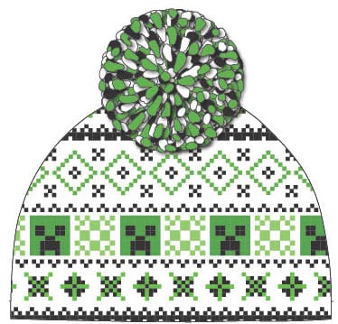 Minecraft bonnet Pom-Pom