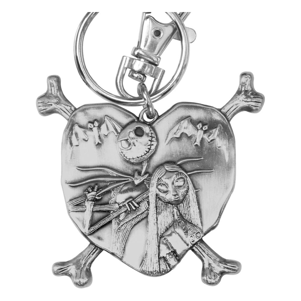 L'Étrange Noël de monsieur Jack porte-clés métal Jack and Sally in Heart