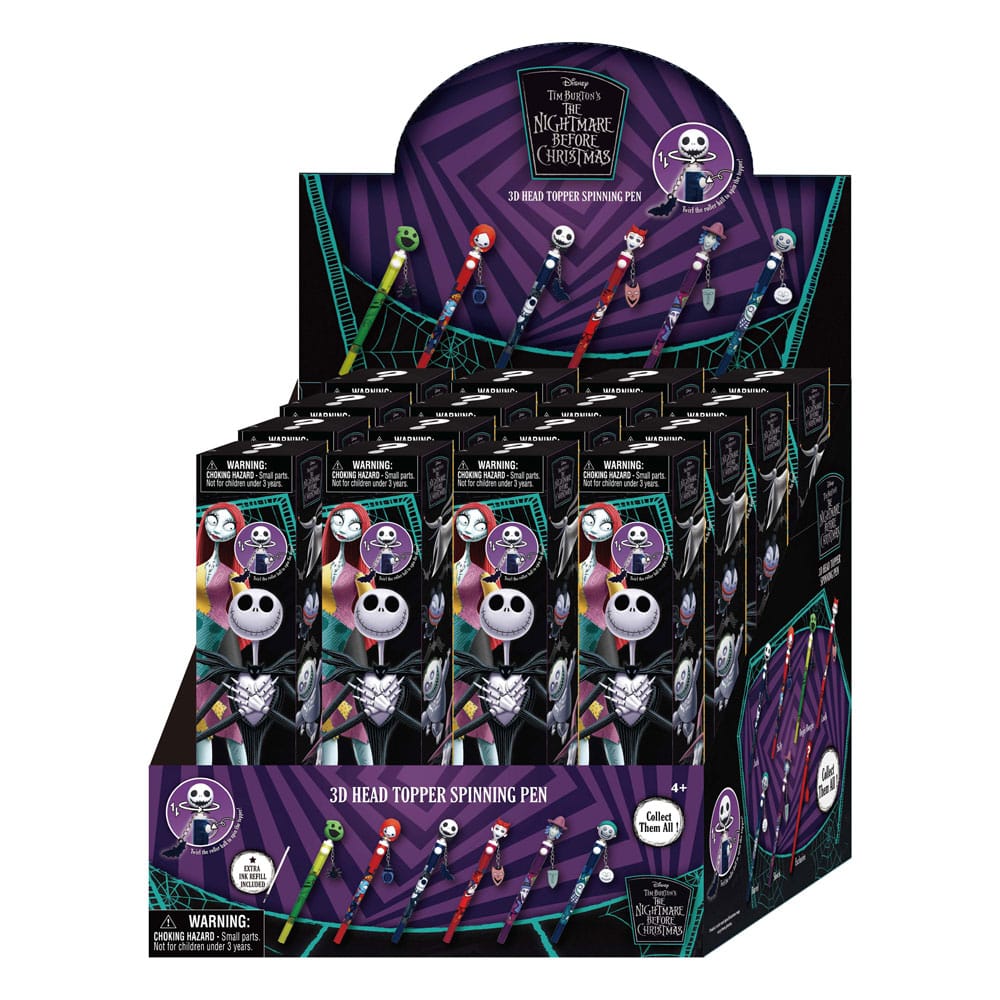 L'Étrange Noël de monsieur Jack Stylo 3D Head Topper Spinning Pen