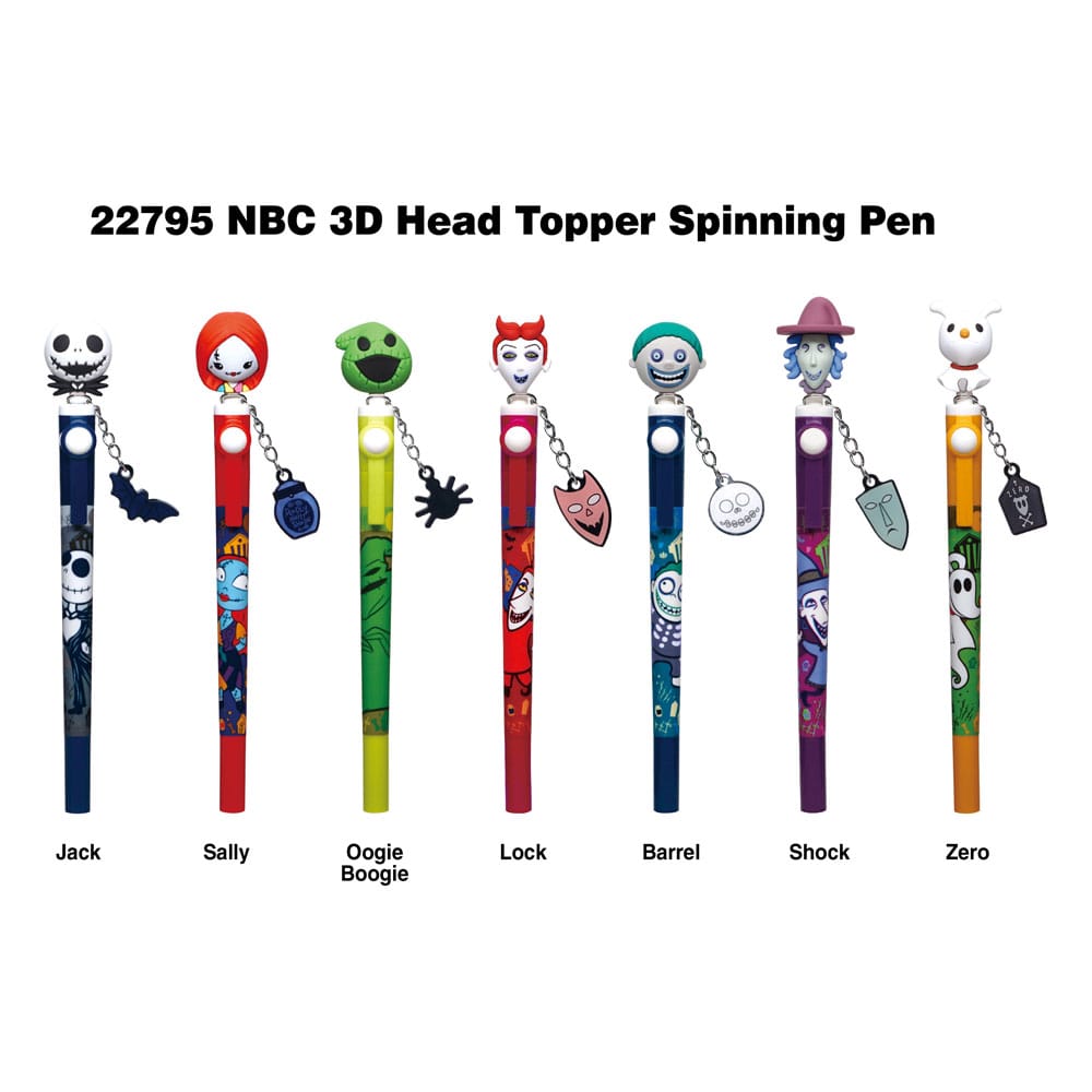 L'Étrange Noël de monsieur Jack Stylo 3D Head Topper Spinning Pen