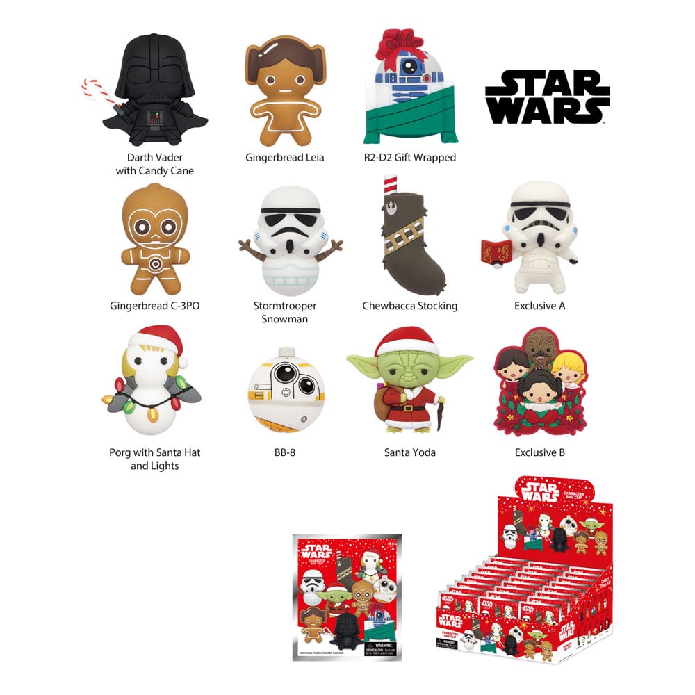 Star Wars série 1 présentoir porte-clés sac à dos 3DStar Wars Christmas (24)
