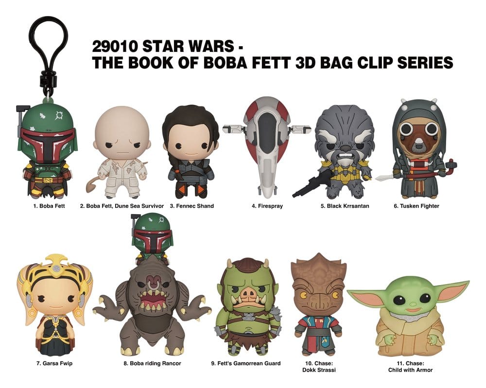 Star Wars: Le Livre de Boba Fett 3D présentoir porte-clés 3D en PVC série 1 (24)
