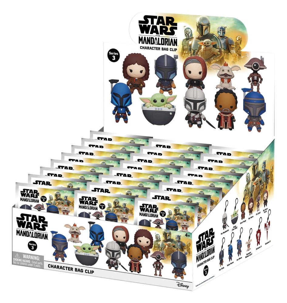 Star Wars The Mandalorian 3D porte-clés en PVC série 3 Blind Bag Display (24)