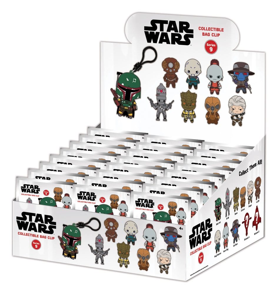 Star Wars Most Wanted Bounty Hunters 3D porte-clés en PVC série 1 présentoir (24)