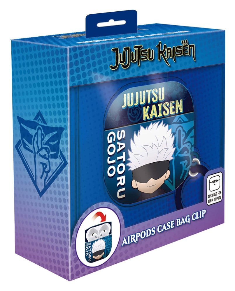 Jujutsu Kaisen porte-clés étui pour Airpods en mousse 3D Gojo Présentoir (12)