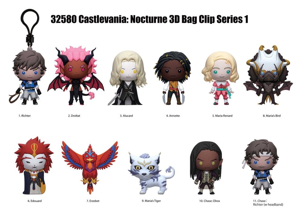 Castlevania Nocturne 3D présentoir porte-clés Serie 1 (24)