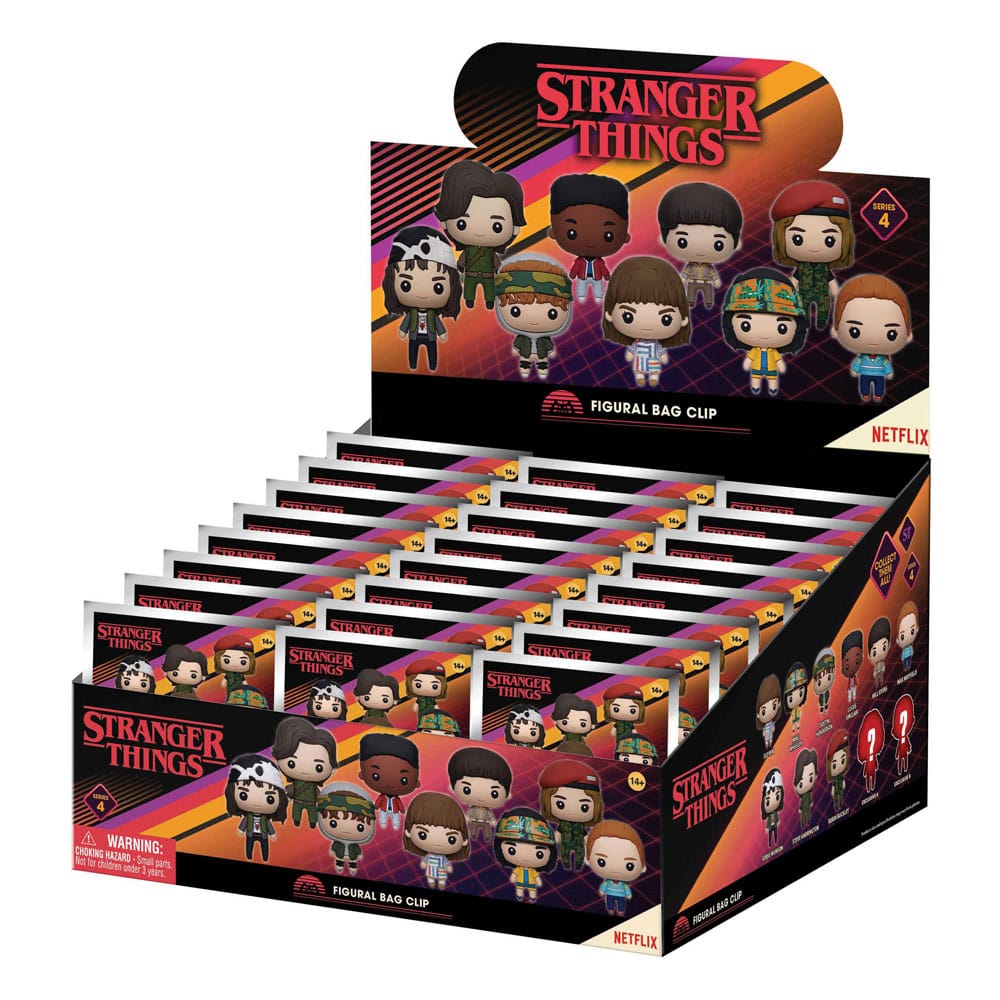 Netflix - Stranger Things - Assortiment en blind bag de figurines de sac de collection en mousse (Série 4) (24 pcs)