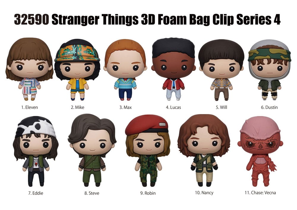 Netflix - Stranger Things - Assortiment en blind bag de figurines de sac de collection en mousse (Série 4) (24 pcs)