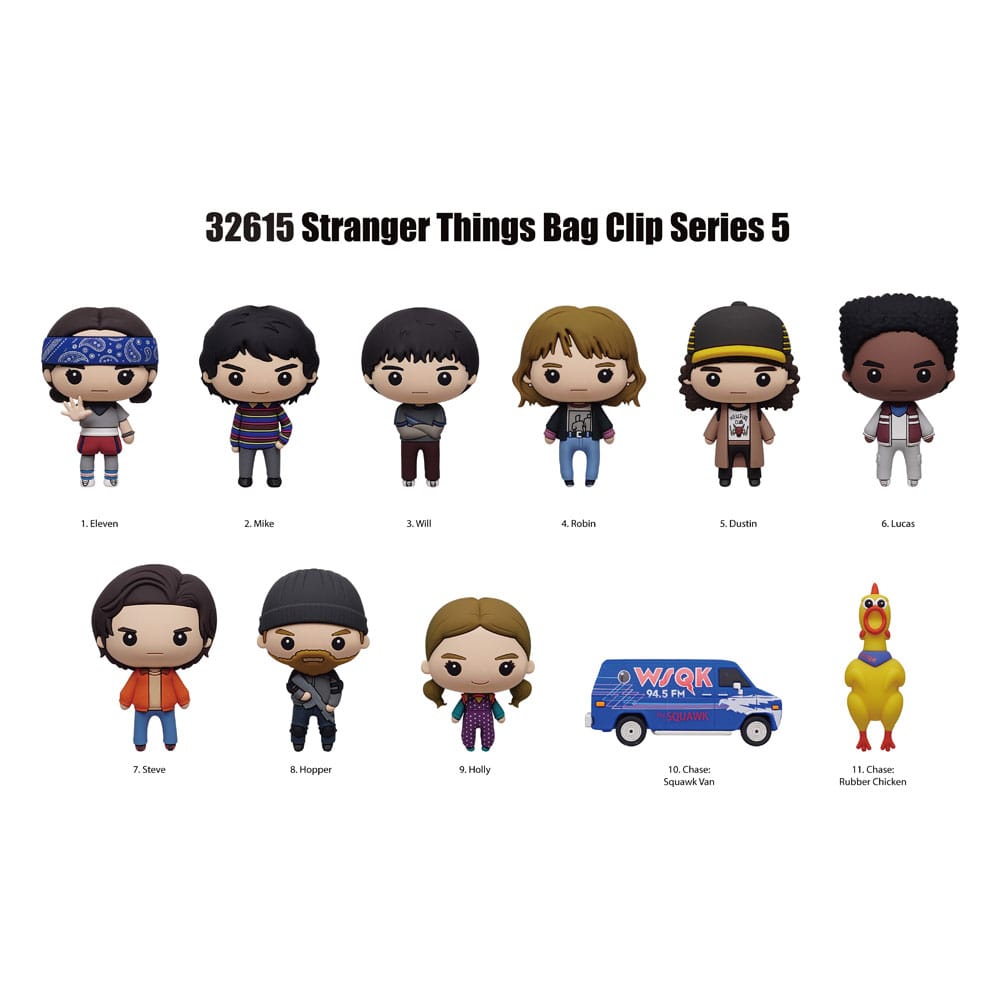 Stranger Things 3D présentoir porte-clés sac à dos Série 5 (24)