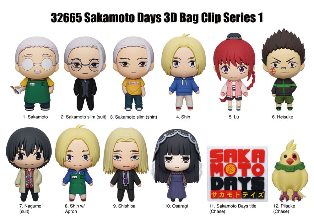Sakamoto Days présentoir porte-clés sac à dos 3D Series 1 (24)