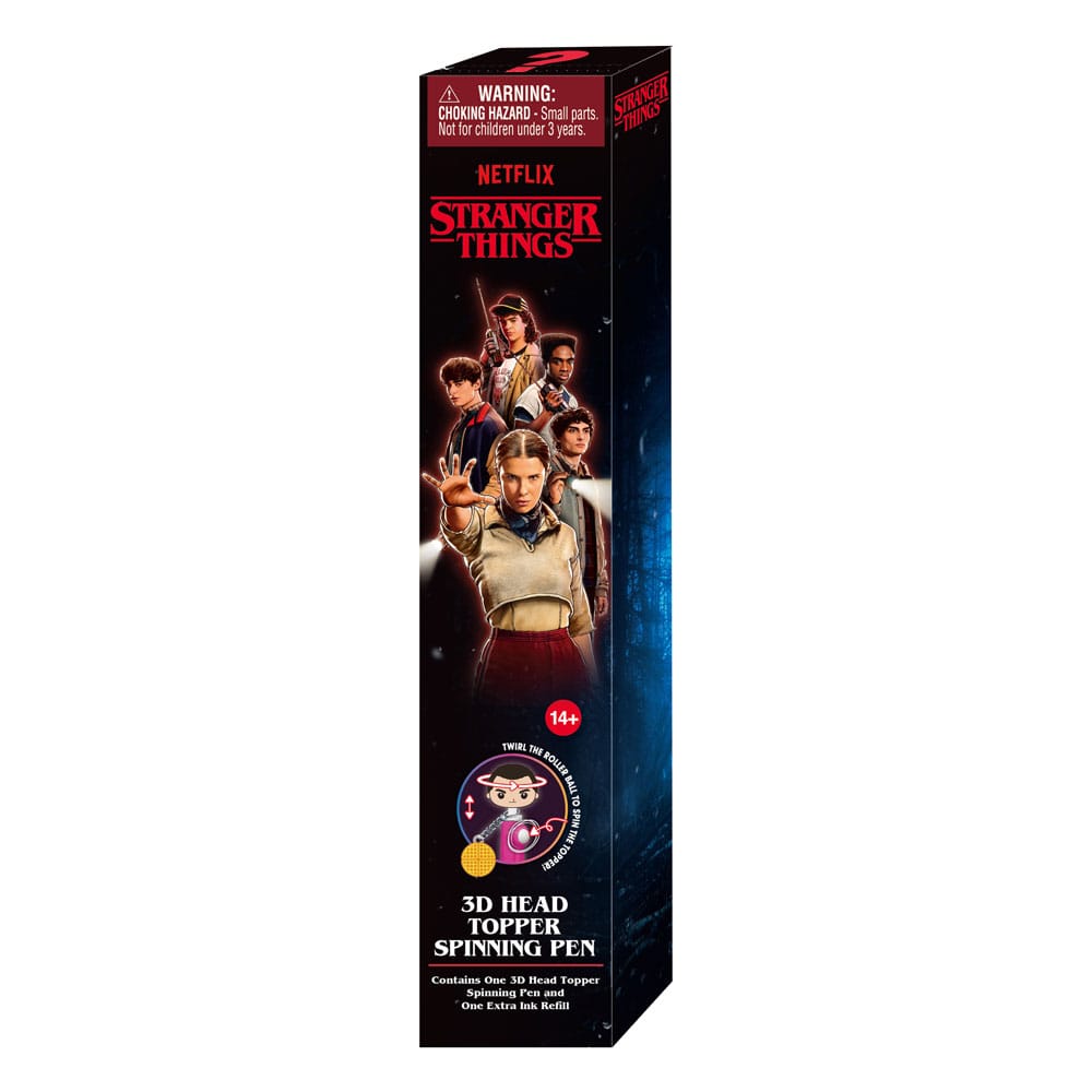 Stranger Things présentoir Blind Box Stylos 3D Head Topper Spinning Pen (16)