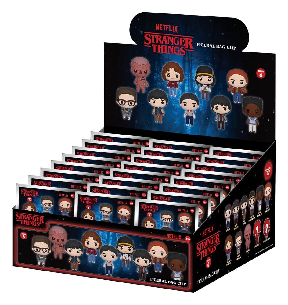 Stranger Things 5 3D porte-clés en PVC série 6 Blind Bag Display (24)