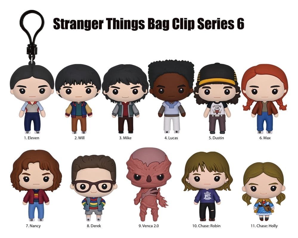 Stranger Things 5 3D porte-clés en PVC série 6 Blind Bag Display (24)