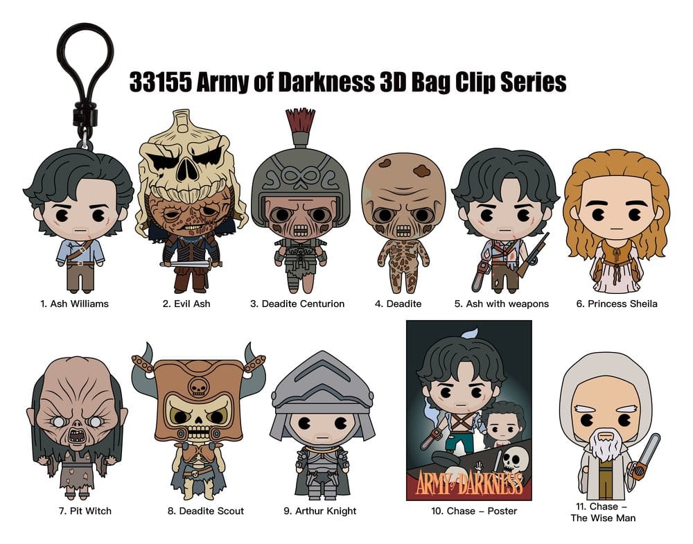 Army of Darkness 3D porte-clés en PVC série 1 Blind Bag Display (24)