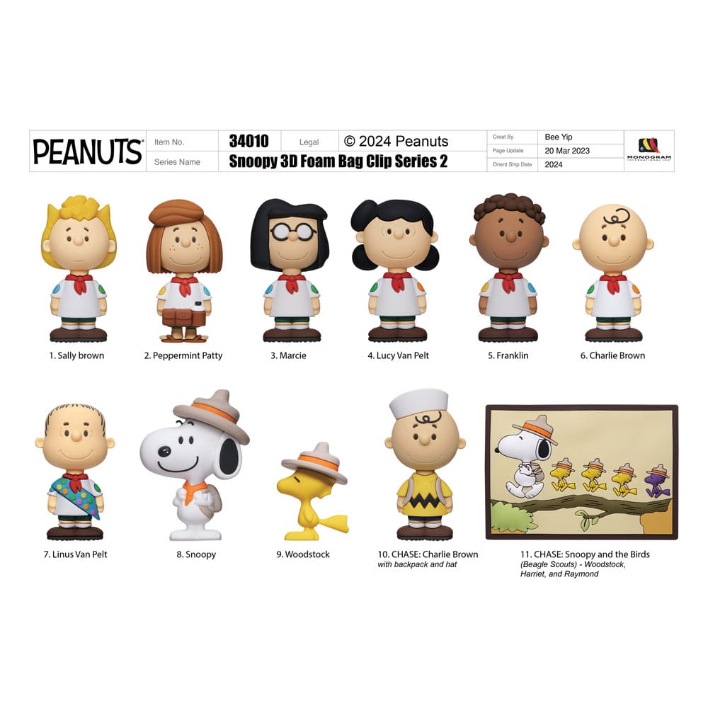 Peanuts présentoir porte-clés sac à dos 3D Snoopy seriés 2 (24)