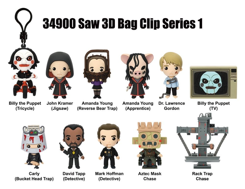 Saw Blind Bag présentoir porte-clés 3D en PVC série 1 (24)