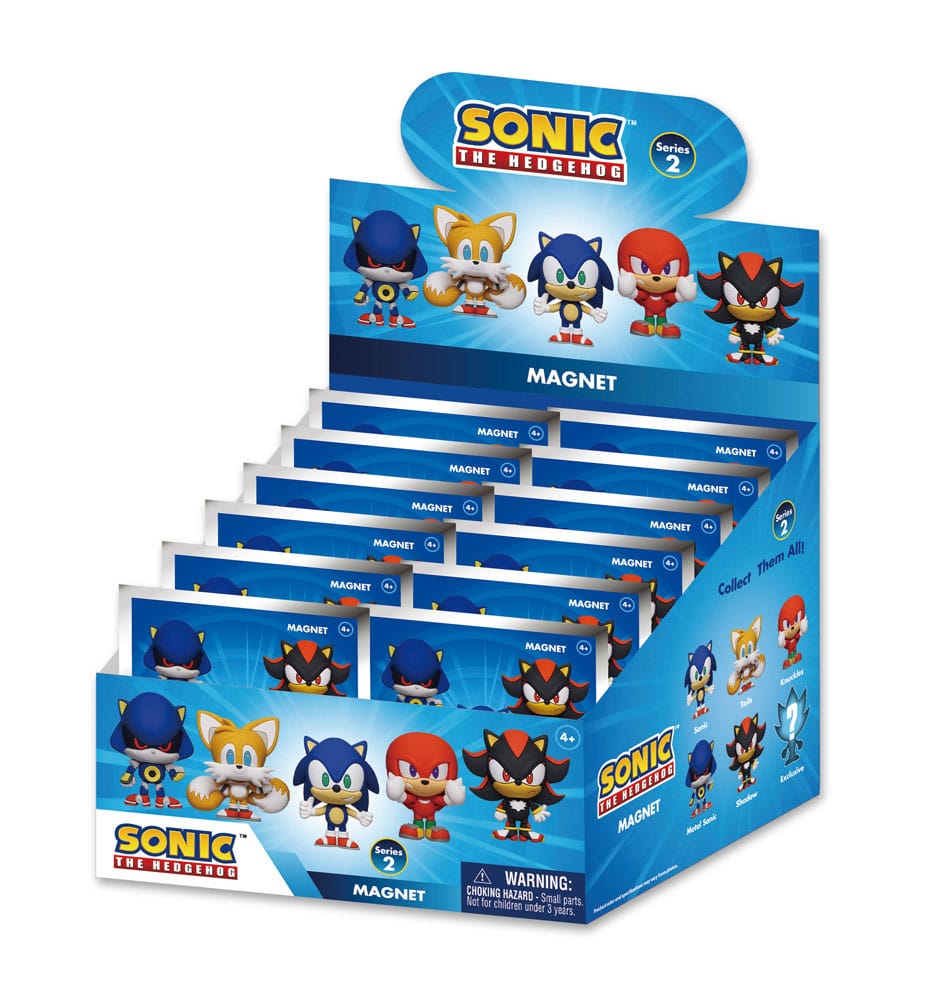 Sonic the Hedgehog Blind pack aimants Series 2 Display (12)