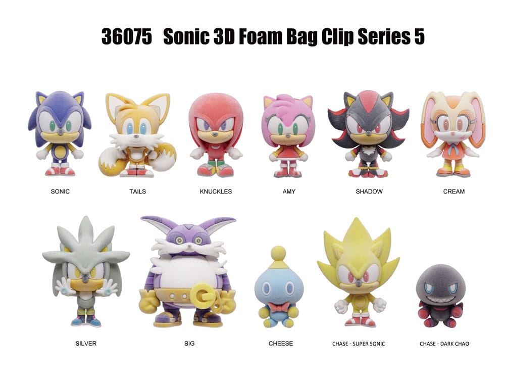 Sonic the Hedgehog Series 5 présentoir porte-clés sac à dos Flocking (24)