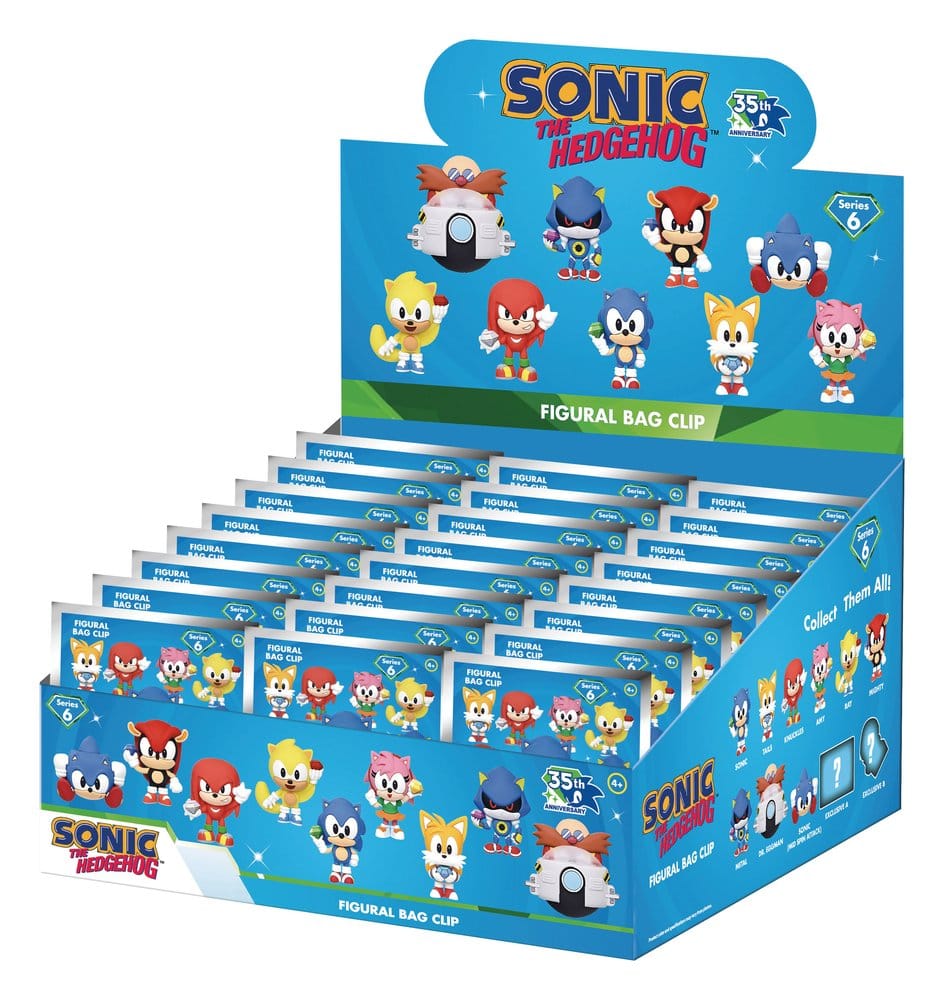 Sonic the Hedgehog 3D porte-clés en PVC série 6 présentoir (24)