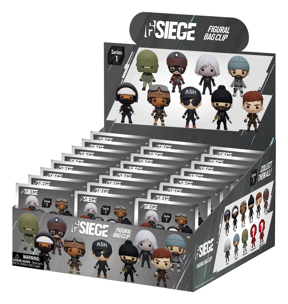 Six Siege 3D porte-clés en PVC série 1 présentoir (24)