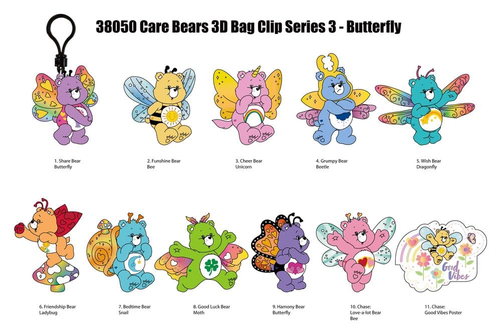 Les Bisounours 3D porte-clés en PVC série 3 Blind Bag Display (24)