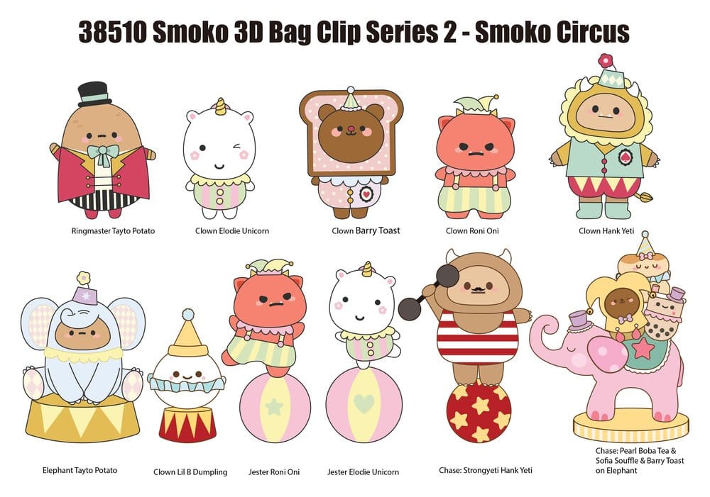 Smoko 3D porte-clés en PVC série 2 présentoir (24)