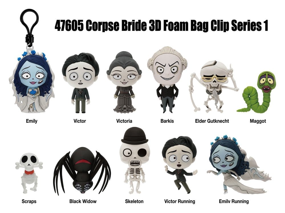 Les Noces funèbres Blind Bag présentoir porte-clés 3D en PVC série 1 (24)