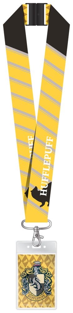 Harry Potter Lanière de luxe avec porte-cartes Hufflepuff