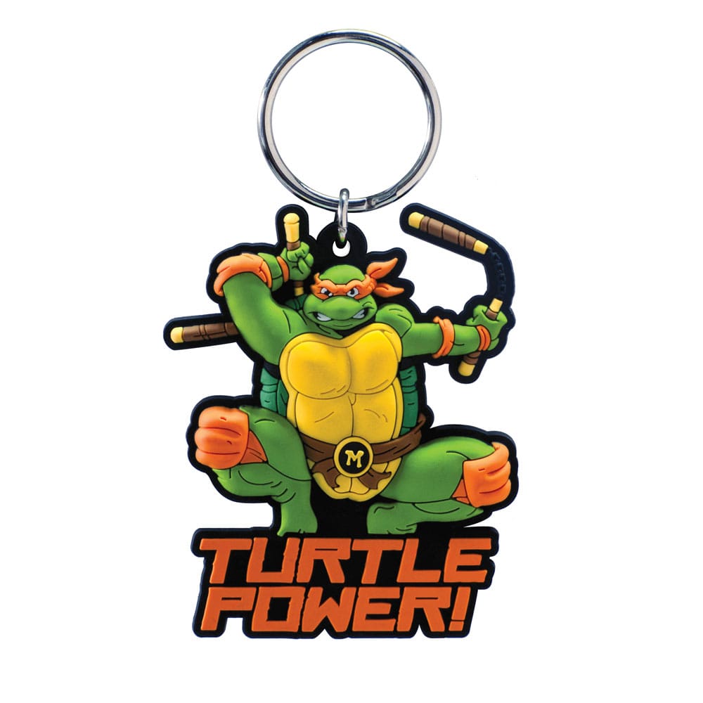 Tortues Ninja porte-clés sac PVC à dos toucher doux Michelangelo