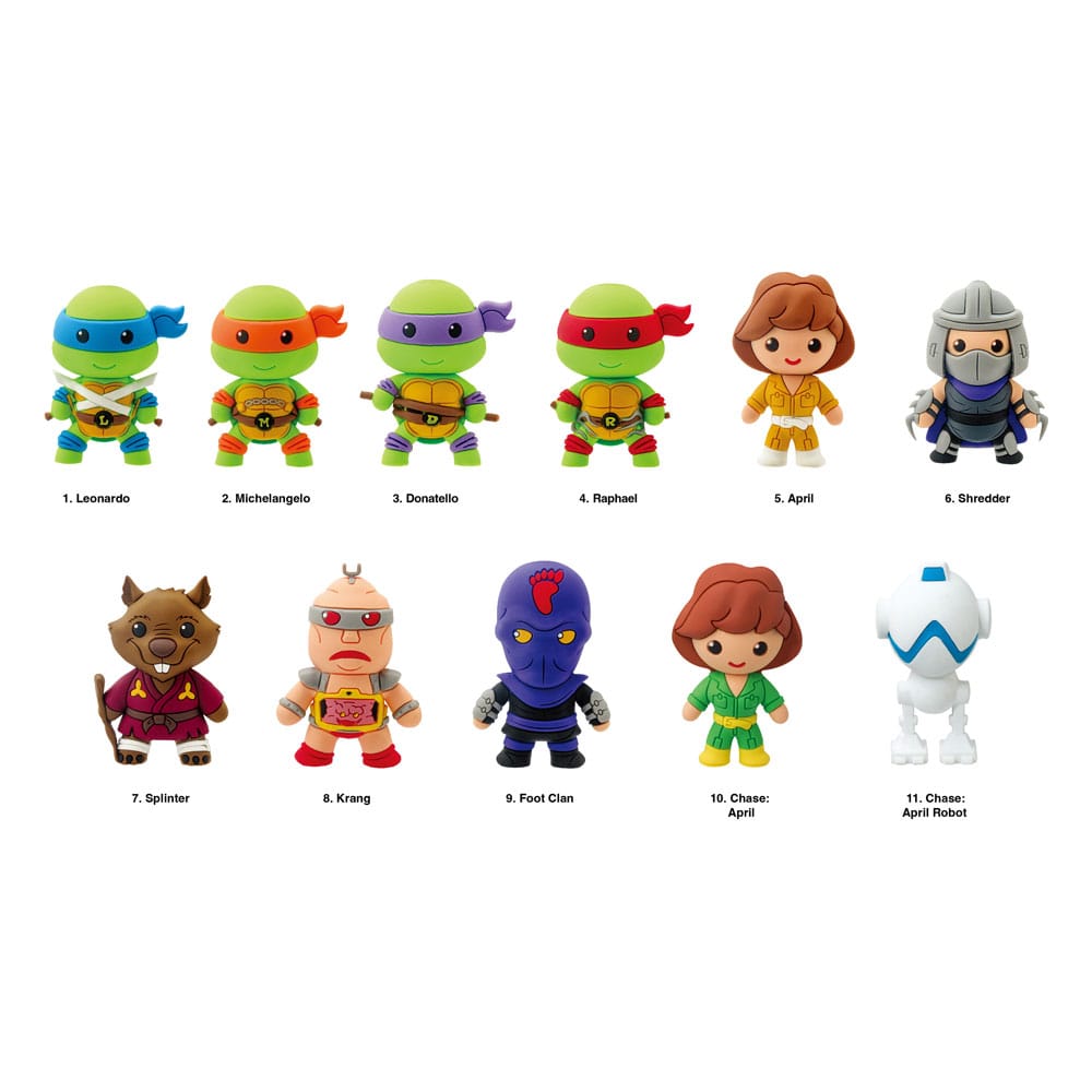 Tortues Ninja présentoir porte-clés sac à dos 3D Series 1 (24)