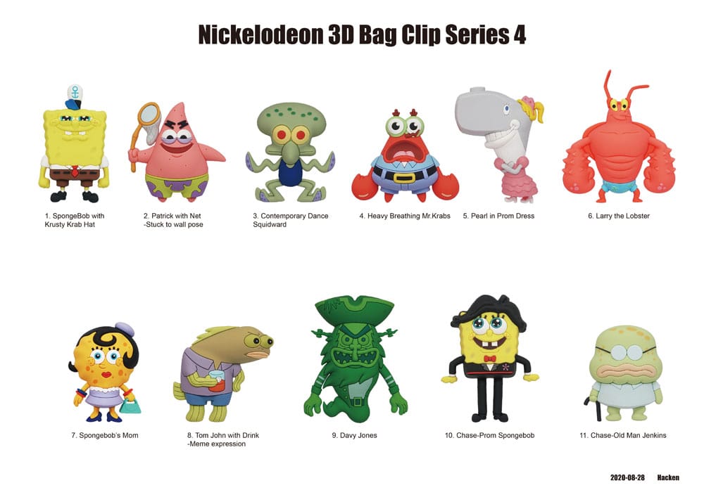 Nickelodeon Classics présentoir porte-clés sac à dos 3D Series 4 (24)