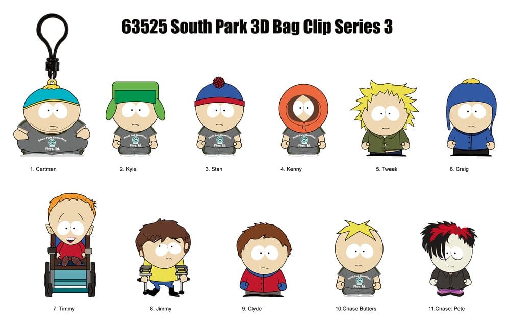 South Park 3D porte-clés en PVC série 3 présentoir (24)