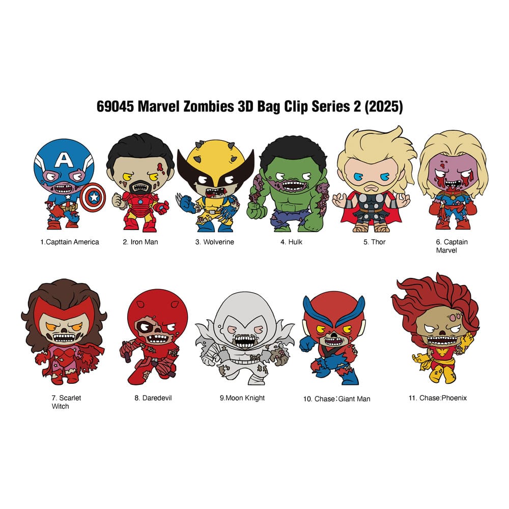 Marvel série 2 présentoir porte-clés sac à dos Zombies (24)