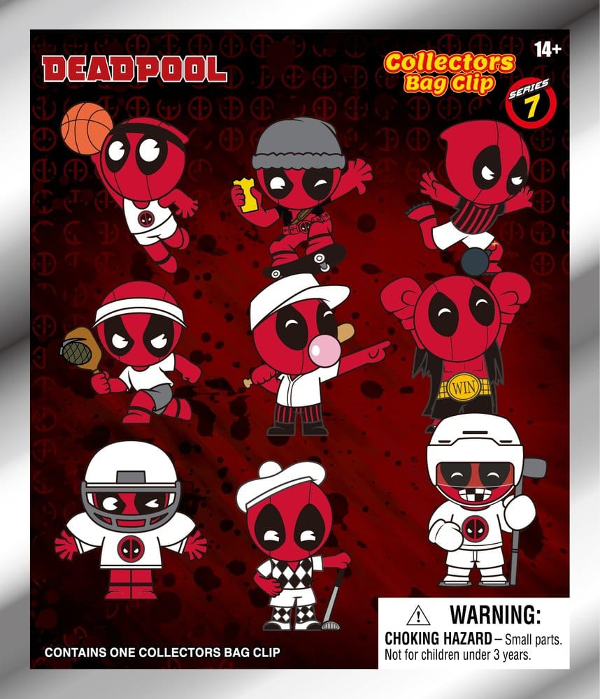 Deadpool 3D porte-clés en PVC série 7 présentoir (24)