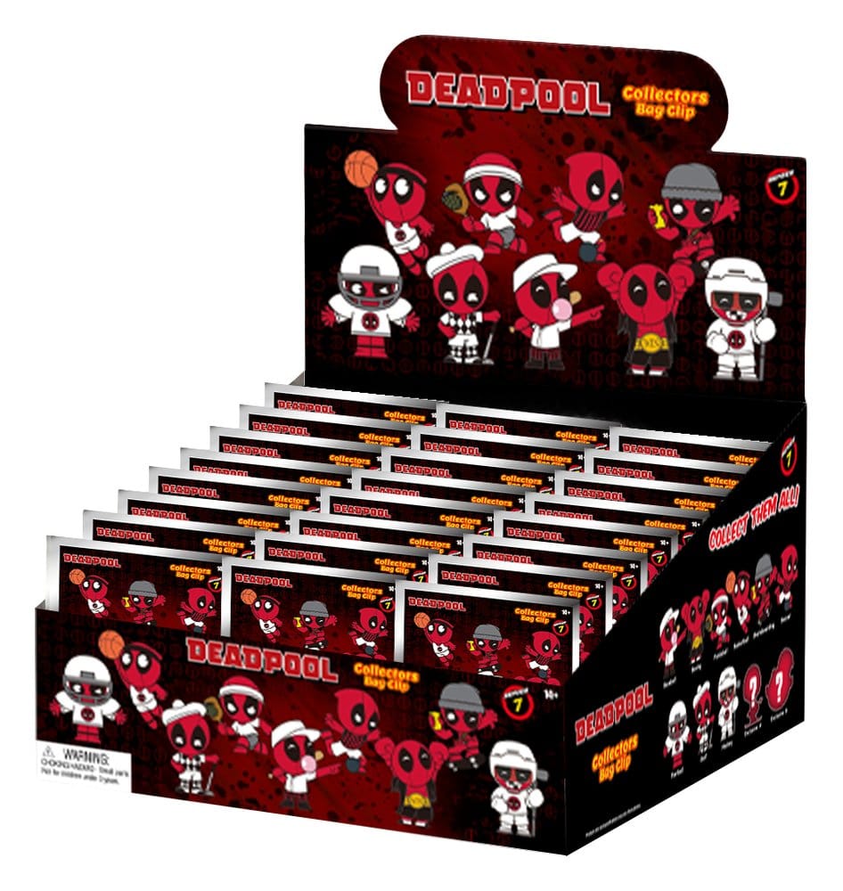 Deadpool 3D porte-clés en PVC série 7 présentoir (24)