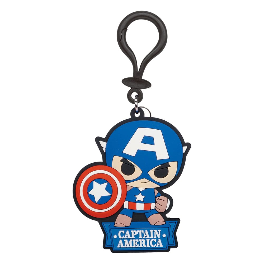 Marvel porte-clés sac PVC à dos toucher doux Captain America